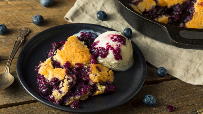 Buttery Blueberry Cobbler