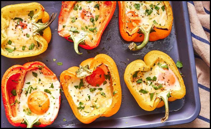 Cheesy Egg-Stuffed Peppers