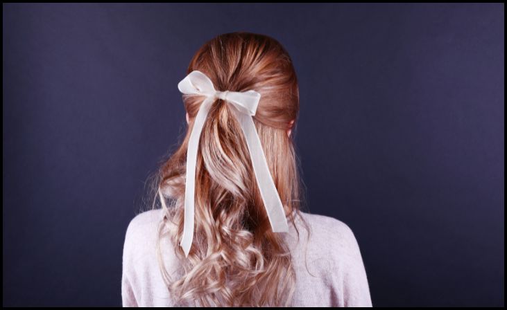 High Ponytail with Ribbon