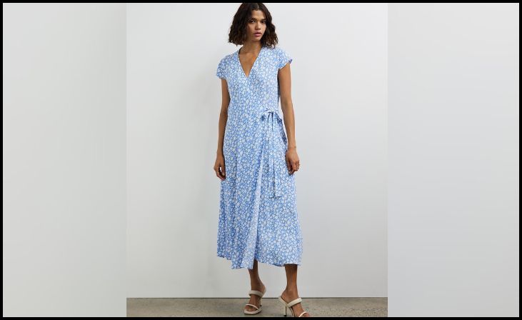 & Other Stories Floral-Printed Midi Wrap Dress