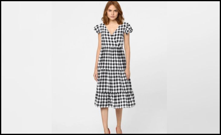 VERO MODA Tilly Gingham Sundress in Black Checks